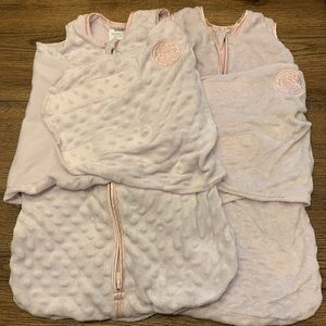 HALO Sleepsack Plush Dot Velboa Swaddle Bundle of 2